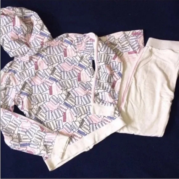 🐾PUMA GIRLS XL MATCHING PANT AND HOODIE SET